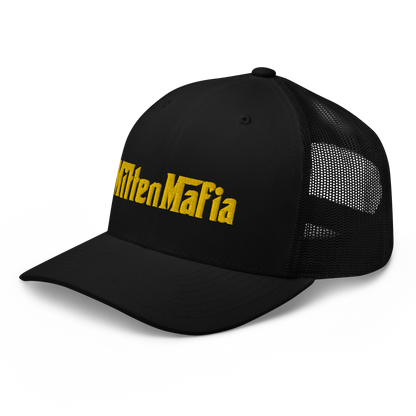 Michigan 'MittenMafia' Trucker Hat (Gangster Font) | Gold Embroidery