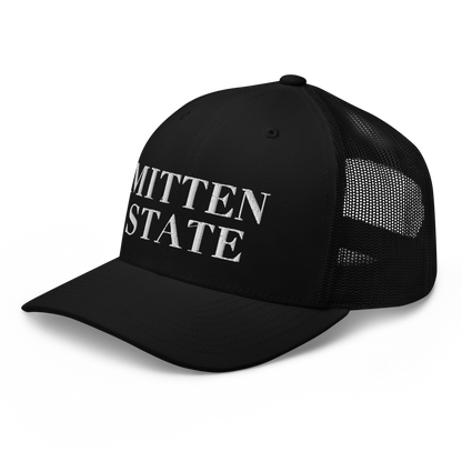 Michigan 'Mitten State' Trucker Hat (Didone Font)