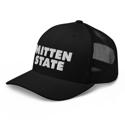 Michigan 'Mitten State' Trucker Hat (Geometric Sans Font)