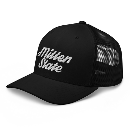 Michigan 'Mitten State' Trucker Hat (Script Font)