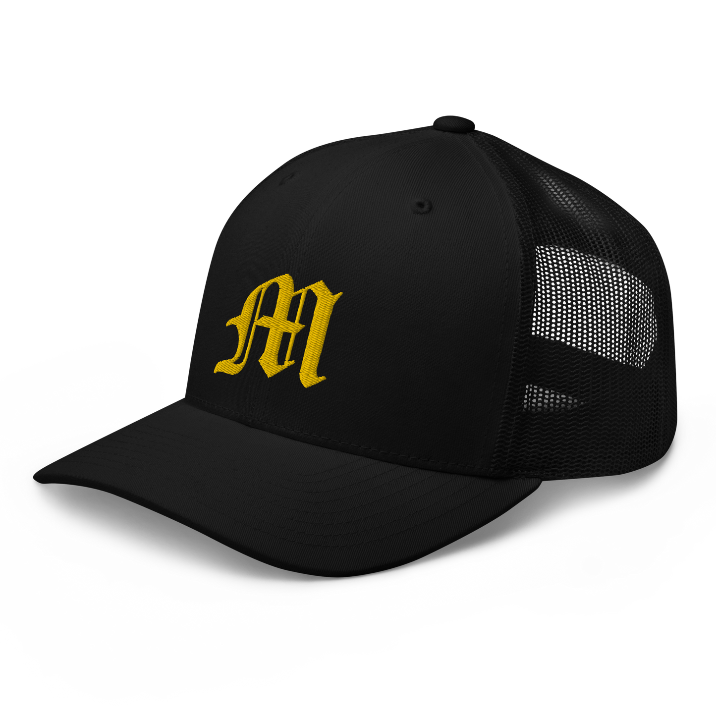 Michigan 'Old English M' Trucker Hat | Gold Embroidery