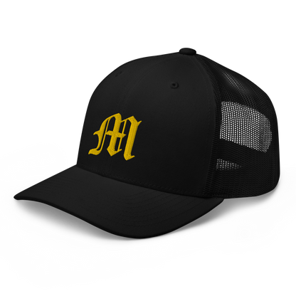 Michigan 'Old English M' Trucker Hat | Gold Embroidery