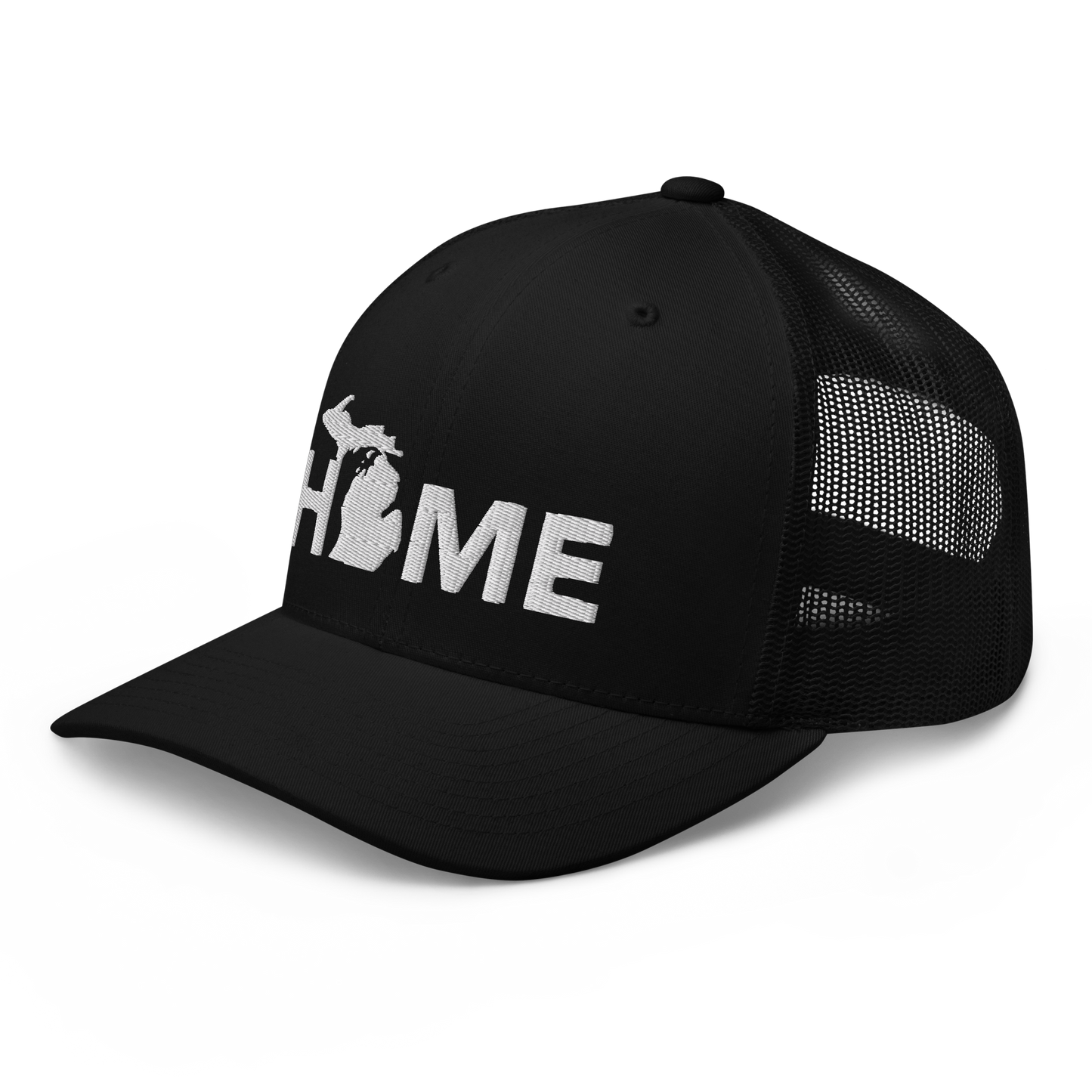 Michigan 'Home' Trucker Hat (Geometric Sans Font)