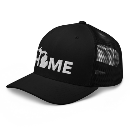 Michigan 'Home' Trucker Hat (Geometric Sans Font)