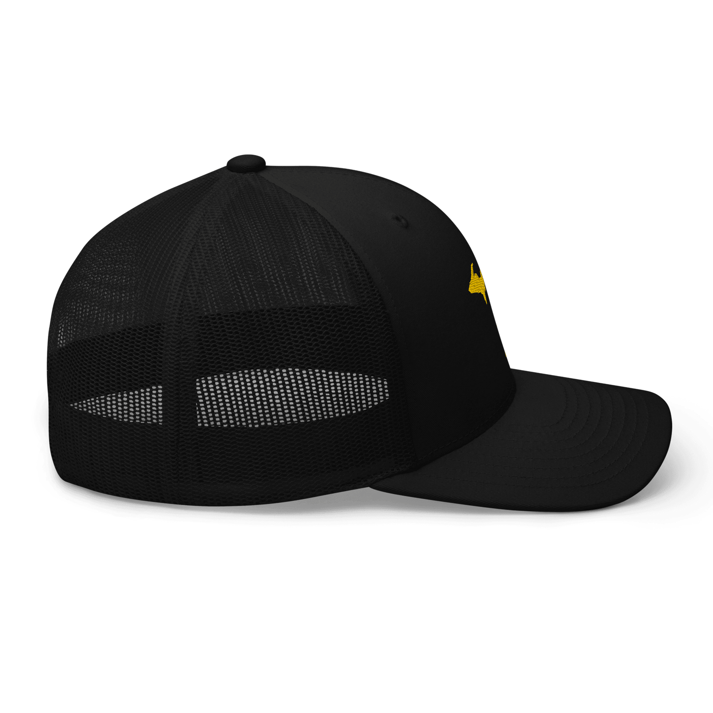 Michigan Trucker Hat (w/ Michigan Outline) | Gold Embroidery - Circumspice Michigan