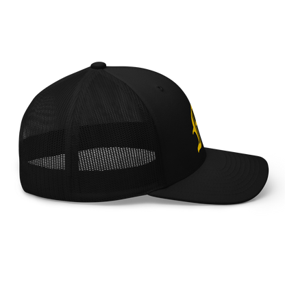 Michigan 'Old English M' Trucker Hat | Gold Embroidery