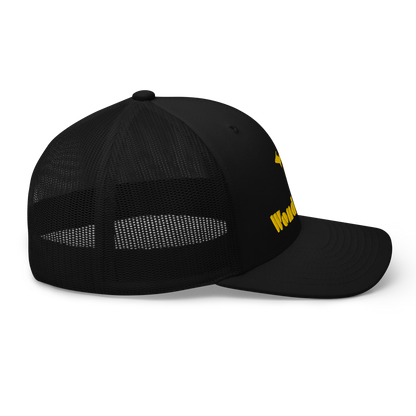 Michigan 'Wonderland' Trucker Hat (Art Deco Font) | Gold Embroidery