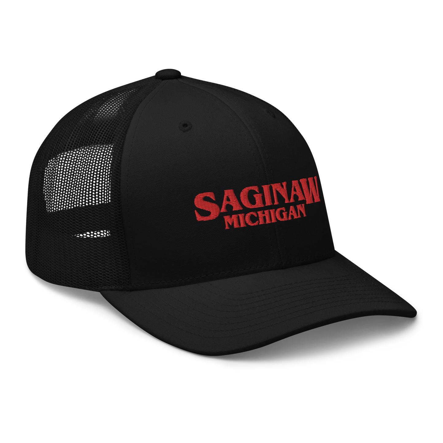 'Saginaw Michigan' Trucker Hat (1980s Drama Parody)