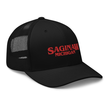 'Saginaw Michigan' Trucker Hat (1980s Drama Parody)