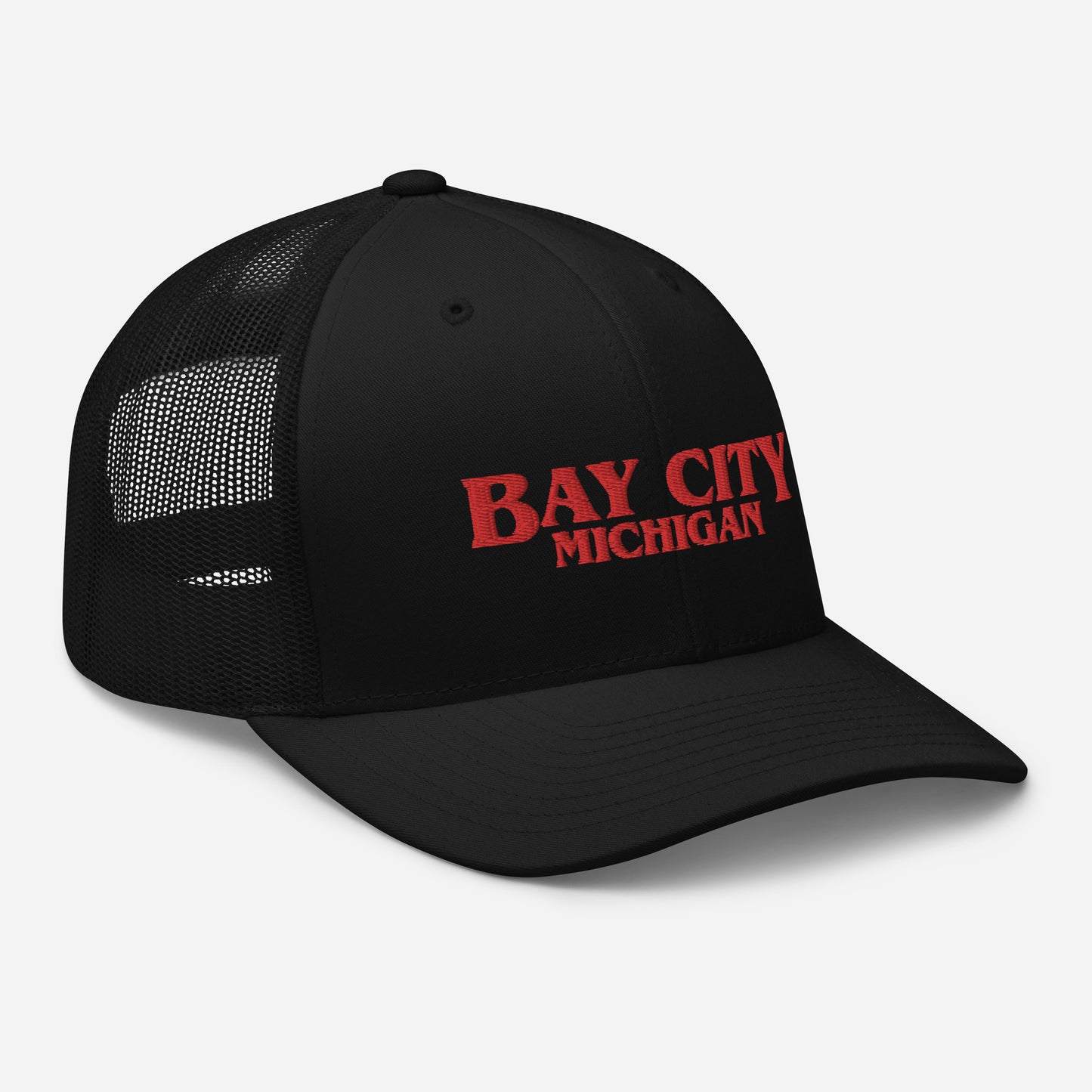 'Bay City Michigan' Trucker Hat (1980s Drama Parody)