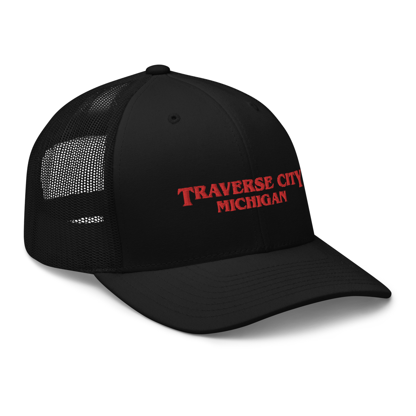 'Traverse City Michigan' Trucker Hat (1980s Drama Parody)