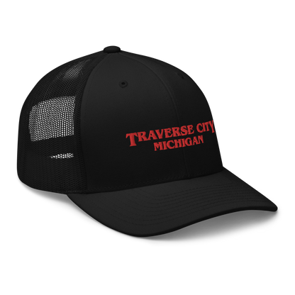 'Traverse City Michigan' Trucker Hat (1980s Drama Parody)