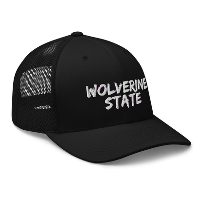 Michigan 'Wolverine State' Trucker Hat (Angry Brush Font)