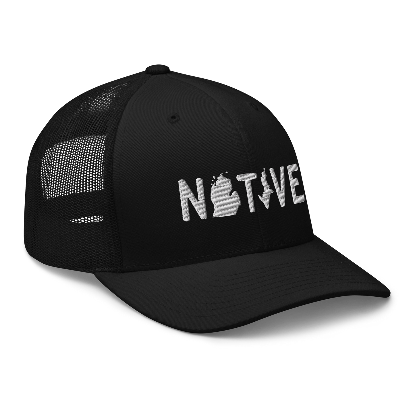 Michigan 'Native' Trucker Hat (Licence Plate Font)