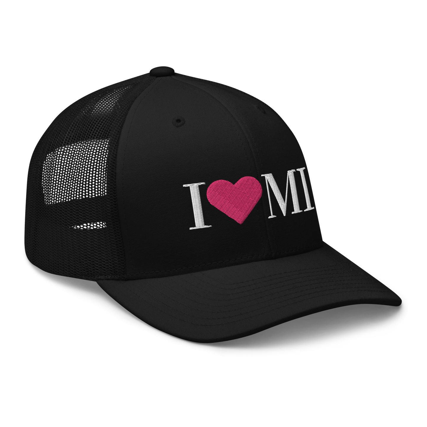 Michigan 'I ❤️ MI' Trucker Hat (Didone Font)