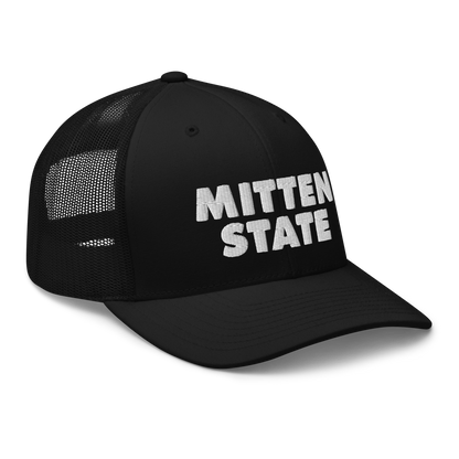 Michigan 'Mitten State' Trucker Hat (Geometric Sans Font)