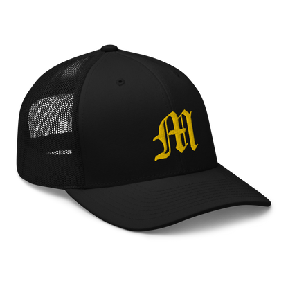 Michigan 'Old English M' Trucker Hat | Gold Embroidery