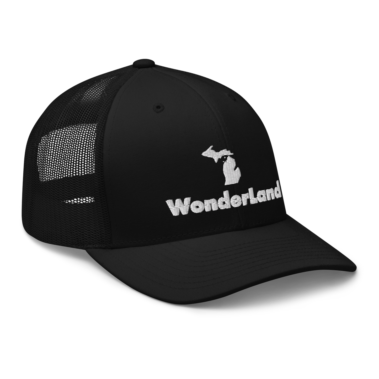 Michigan 'Wonderland' Trucker Hat (Geometric Sans Font)