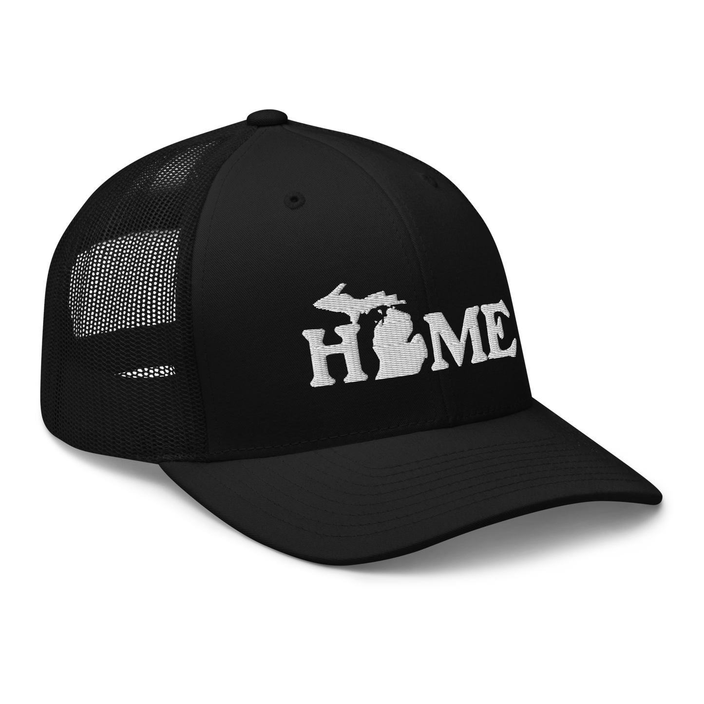 Michigan 'Home' Trucker Hat (Woodcut Font)