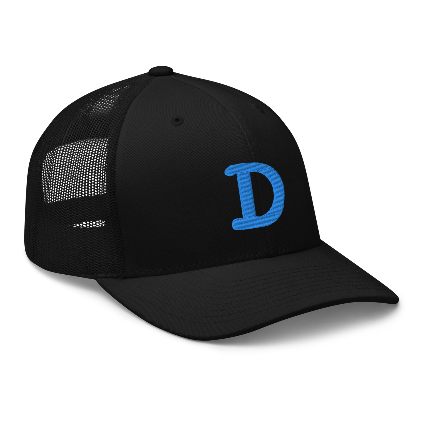 Detroit 'Old French D' Trucker Hat | Azure Embroidery