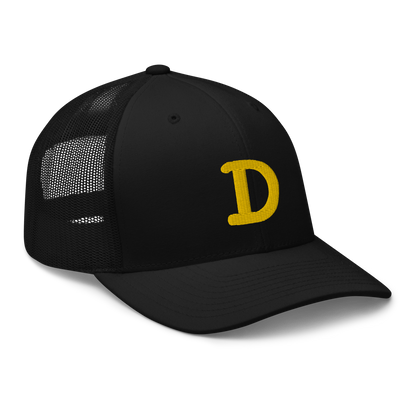 Detroit 'Old French D' Trucker Hat | Gold Embroidery