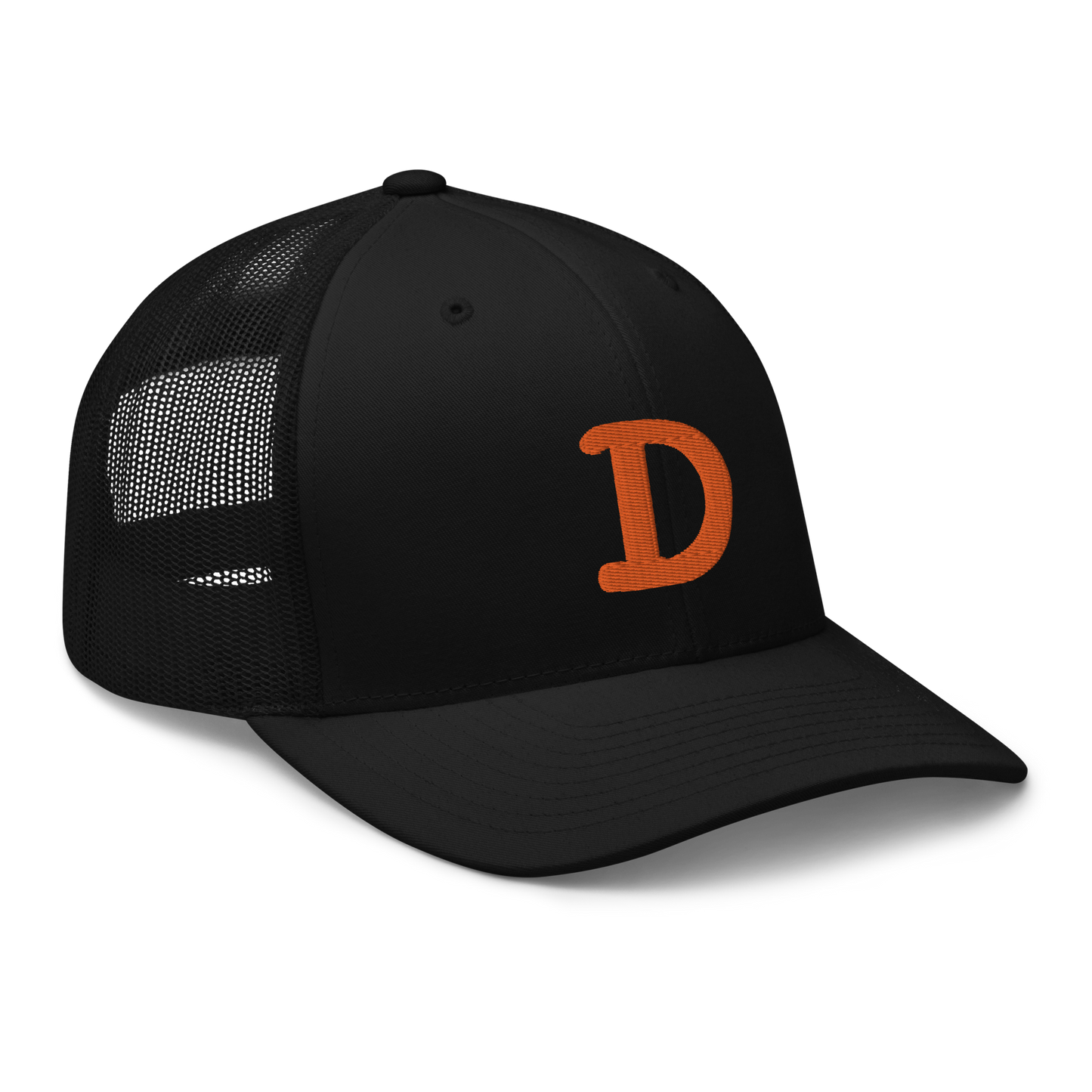 Detroit 'Old French D' Trucker Hat | Orange Embroidery