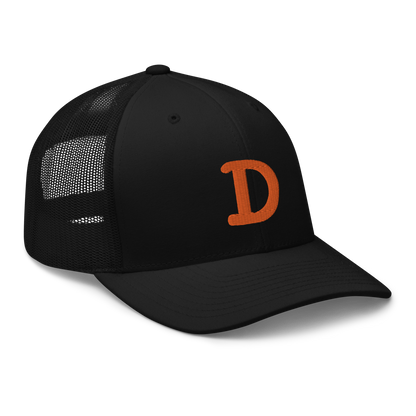 Detroit 'Old French D' Trucker Hat | Orange Embroidery