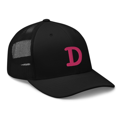 Detroit 'Old French D' Trucker Hat | Pink Embroidery