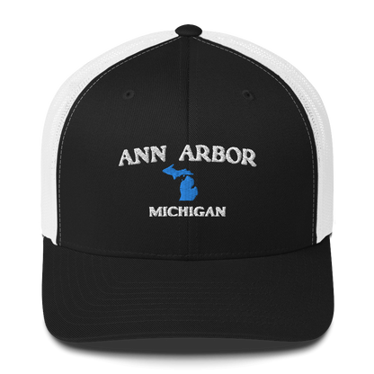 'Ann Arbor Michigan' Trucker Hat (w/ Michigan Outline)