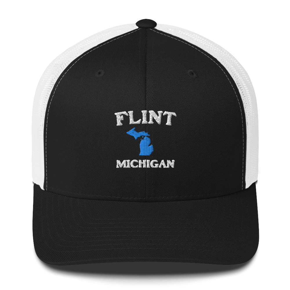 'Flint Michigan' Trucker Hat (w/ Michigan Outline)