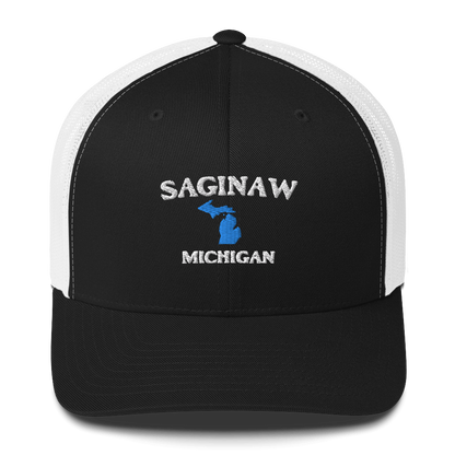 'Saginaw Michigan' Trucker Hat (w/ Michigan Outline)