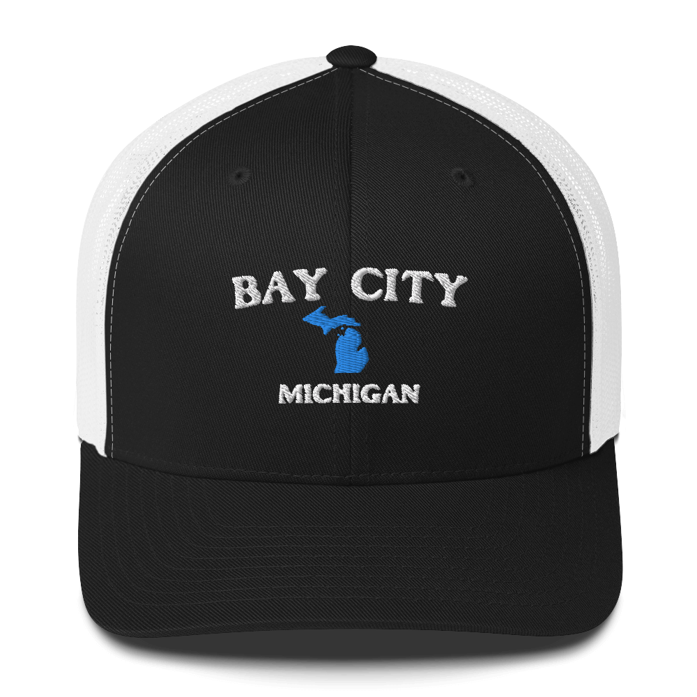 'Bay City Michigan' Trucker Hat (w/ Michigan Outline)