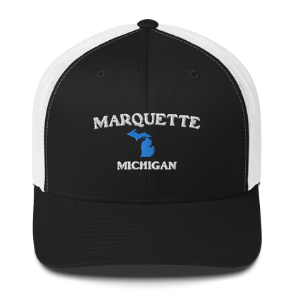 'Marquette Michigan' Trucker Hat (w/ Michigan Outline)