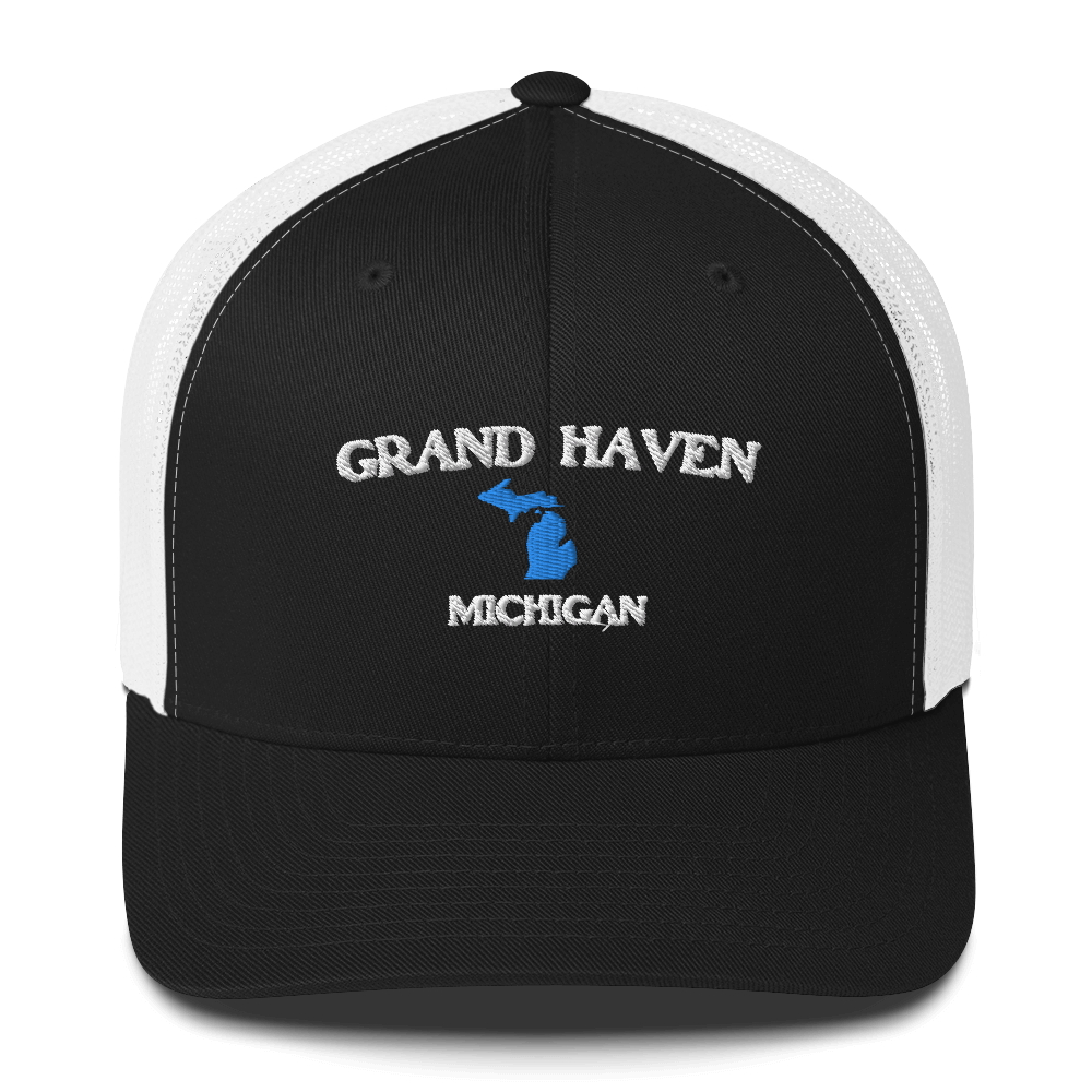 'Grand Haven Michigan' Trucker Hat (w/ Michigan Outline)