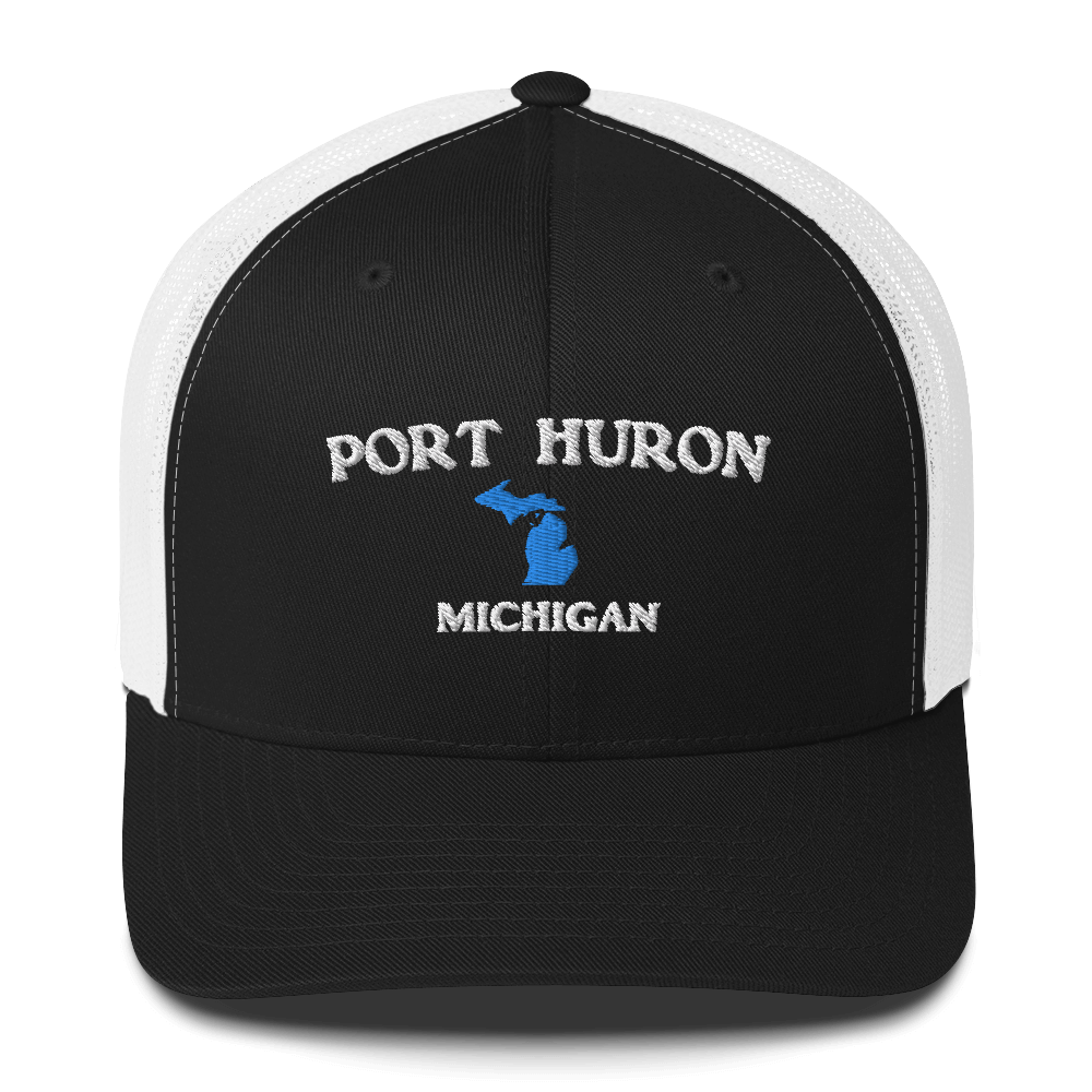 'Port Huron Michigan' Trucker Hat (w/ Michigan Outline)