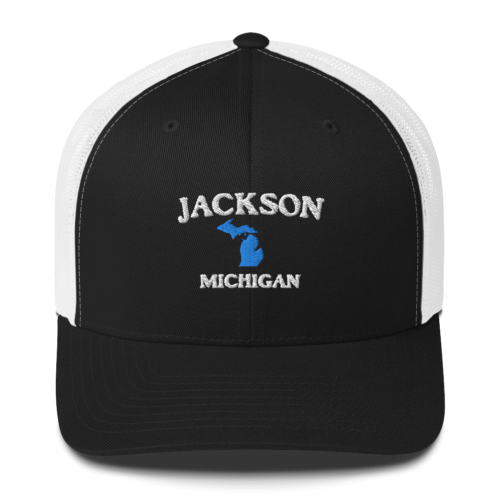 'Jackson Michigan' Trucker Hat (w/ Michigan Outline)