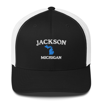 'Jackson Michigan' Trucker Hat (w/ Michigan Outline)