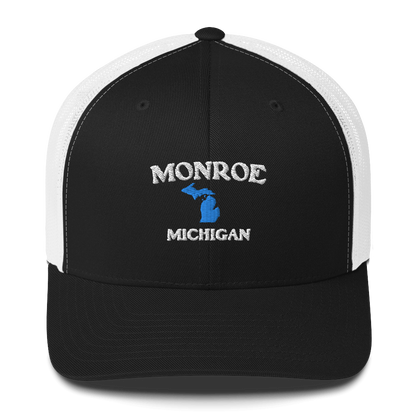 'Monroe Michigan' Trucker Hat (w/ Michigan Outline)