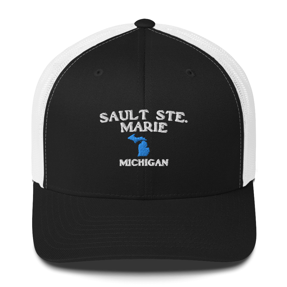 'Sault Ste. Marie' Trucker Hat (w/ Michigan Outline)