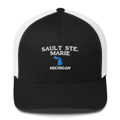 'Sault Ste. Marie' Trucker Hat (w/ Michigan Outline)