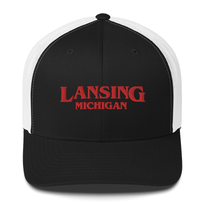 'Lansing Michigan' Trucker Hat (1980s Drama Parody)