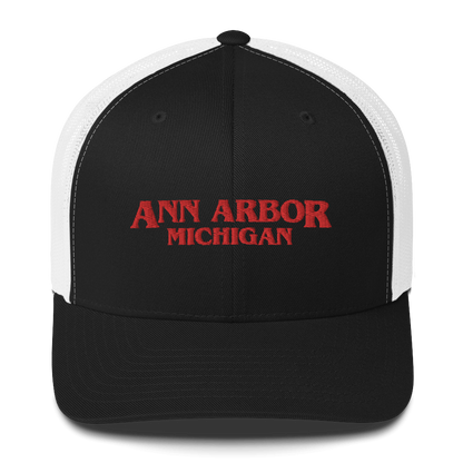 'Ann Arbor Michigan' Trucker Hat (1980s Drama Parody)