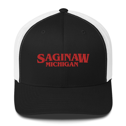 'Saginaw Michigan' Trucker Hat (1980s Drama Parody)