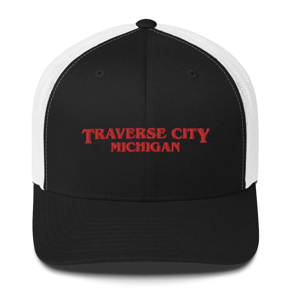 'Traverse City Michigan' Trucker Hat (1980s Drama Parody)