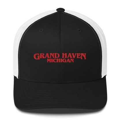 'Grand Haven Michigan' Trucker Hat (1980s Drama Parody)