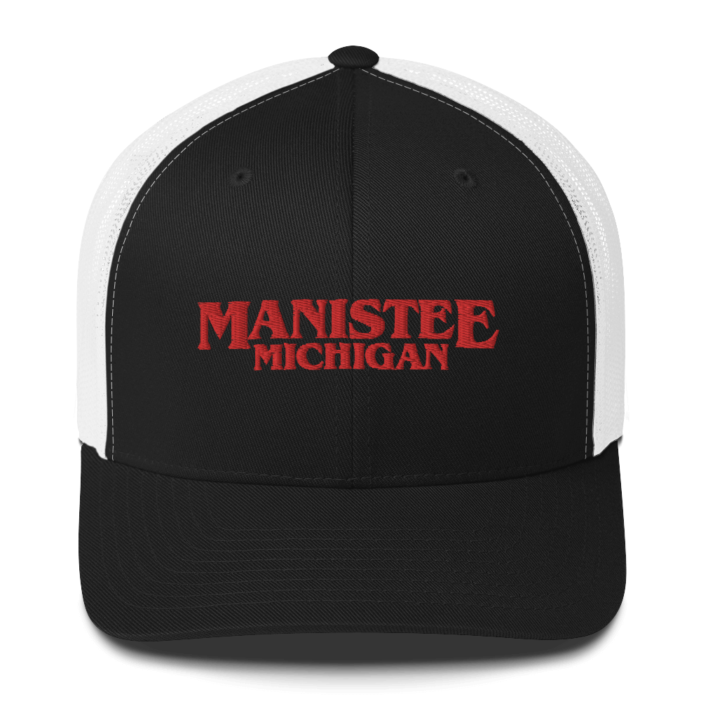 'Manistee Michigan' Trucker Hat (1980s Drama Parody)