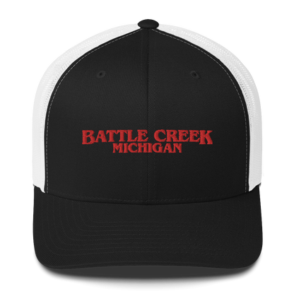 'Battle Creek Michigan' Trucker Hat (1980s Drama Parody)