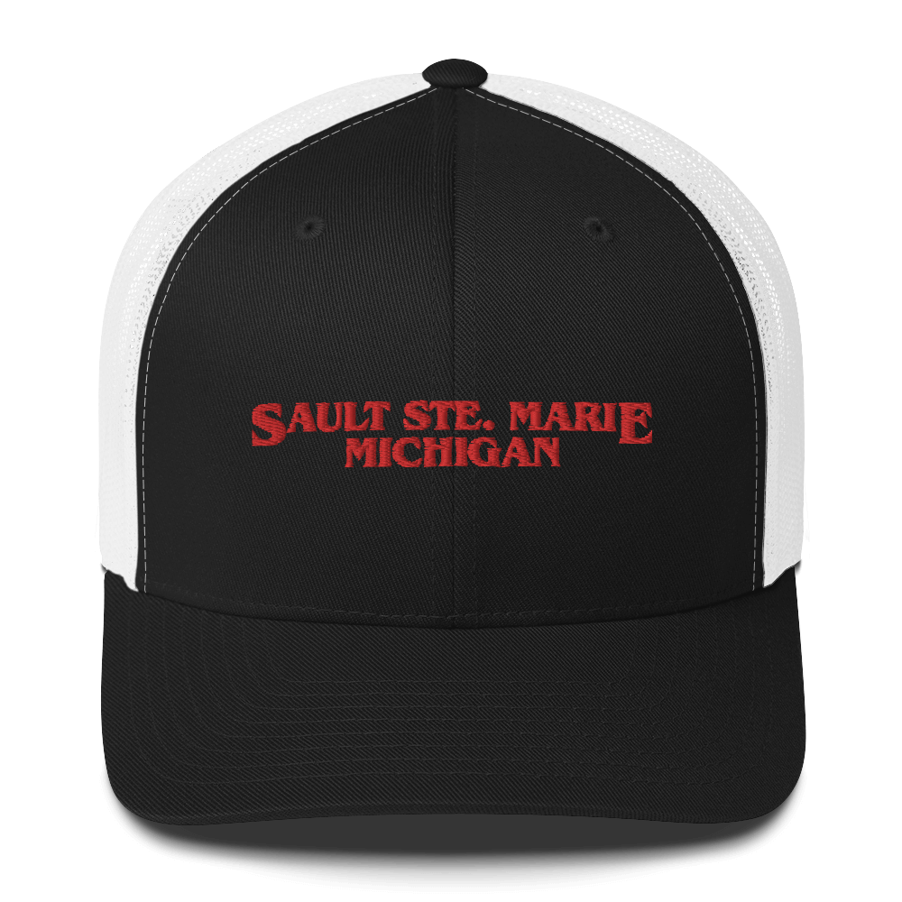 'Sault Ste. Marie Michigan' Trucker Hat (1980s Drama Parody)