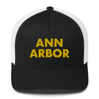 'Ann Arbor' Trucker Hat | Gold Embroidery