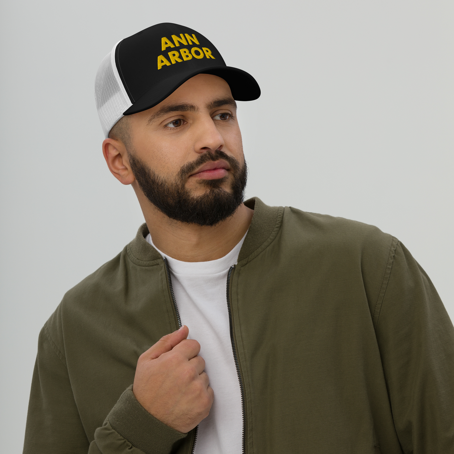 'Ann Arbor' Trucker Hat | Gold Embroidery